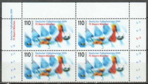 BRD 2074 Viererblock ** - 1999